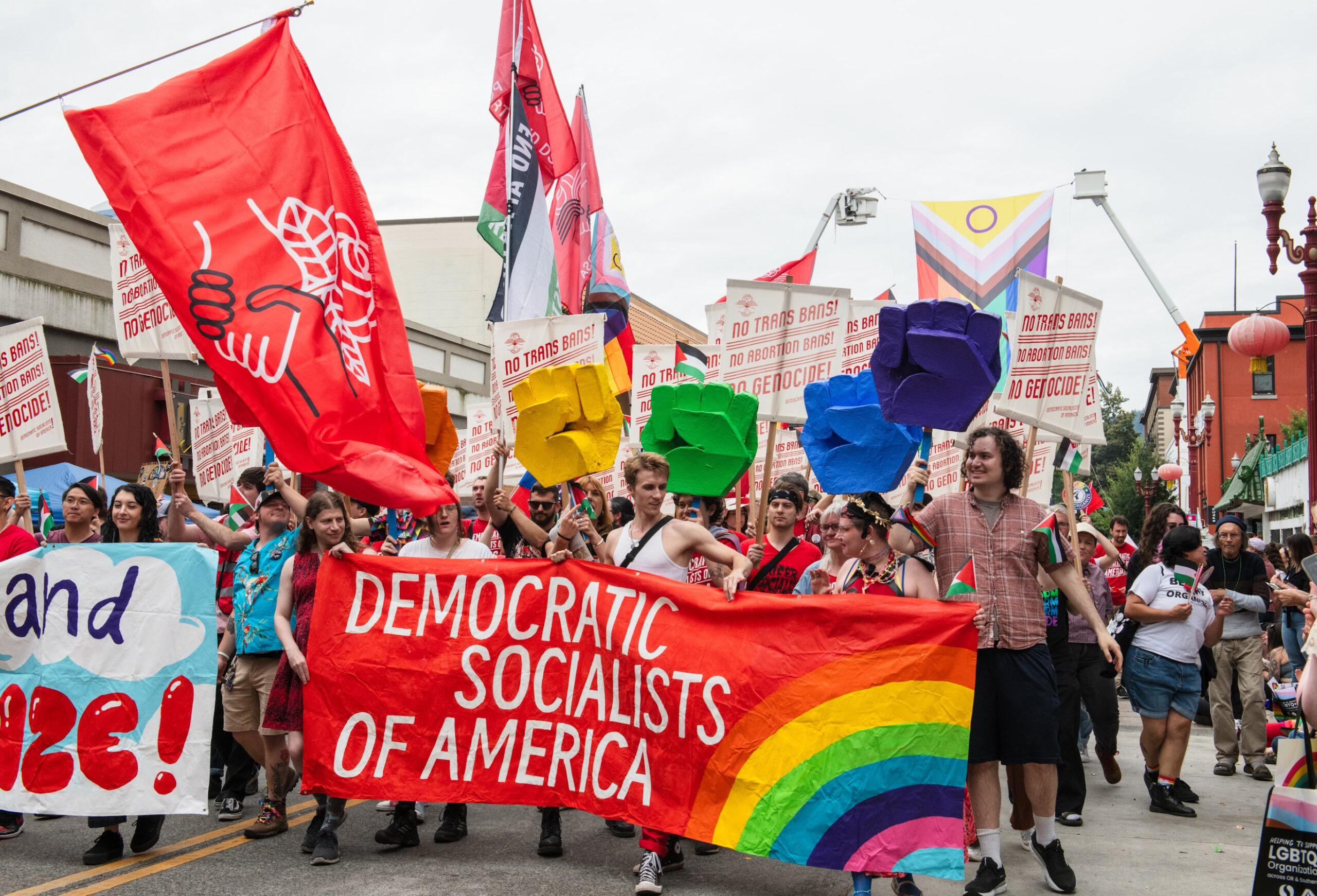 Be Gay and Organize! Portland DSA in the Pride Parade 2025